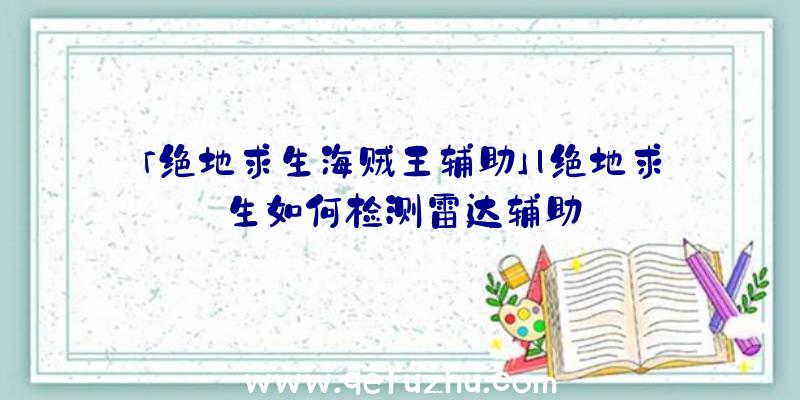 「绝地求生海贼王辅助」|绝地求生如何检测雷达辅助